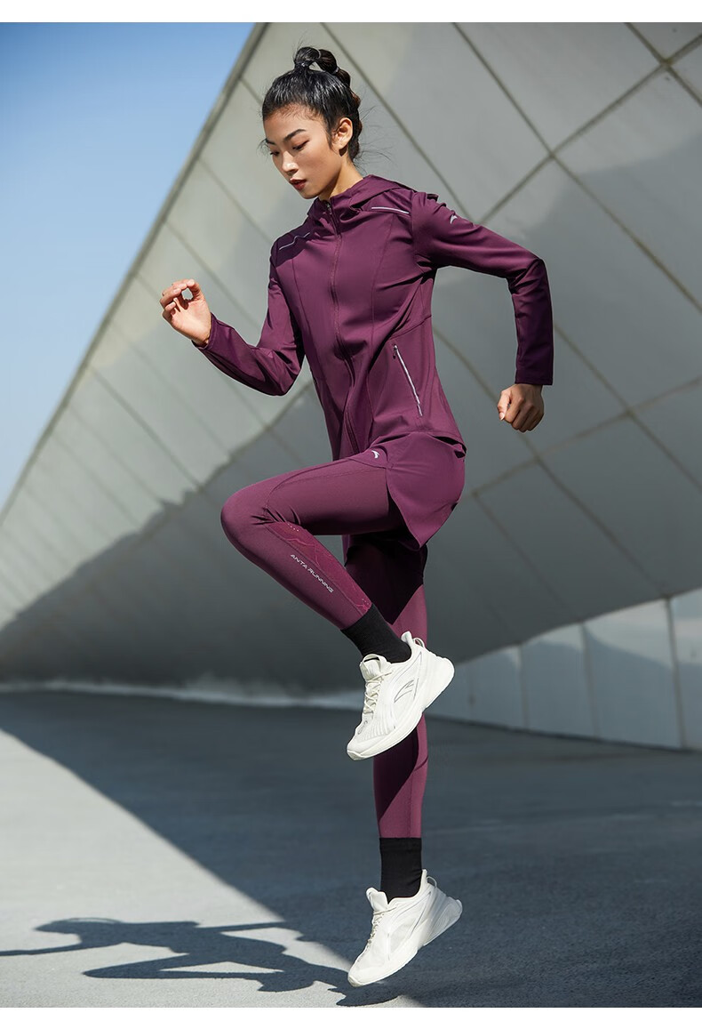 安踏(anta)安踏假两件丨跑步紧身裤女2022秋夏季新款高腰高弹透气健身