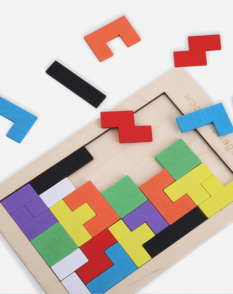 俄罗斯方块拼图儿童拼图玩具开发智力积木拼装玩具俄罗斯方块数字