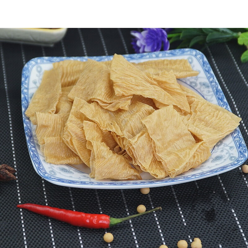 河南特产 手工大豆制品素蛋白肉 油豆腐皮 农家豆皮干货5斤