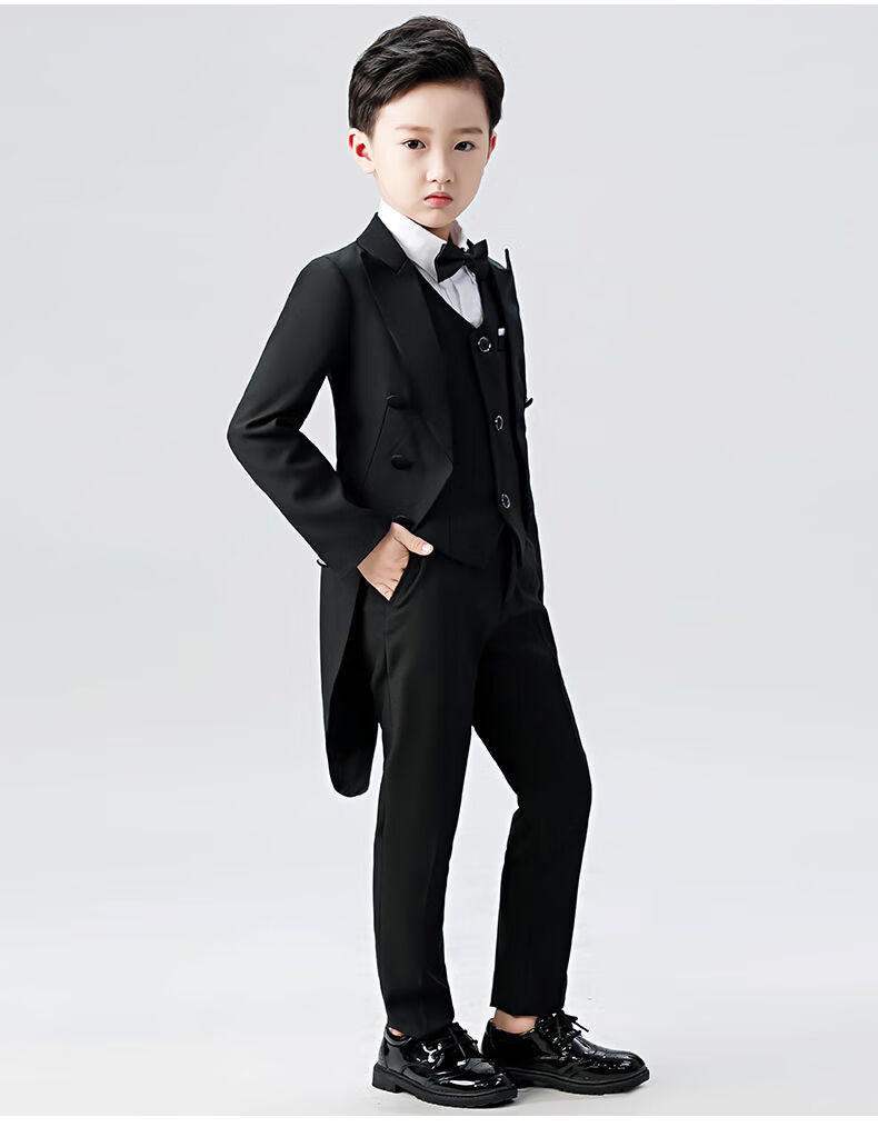 咕咕爱儿童礼服元旦晚会小主持礼服男童燕尾服花童西装套装小孩婚礼