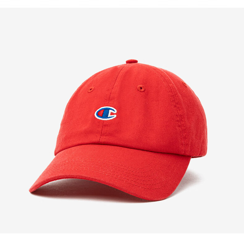 champion冠军新款男女同款经典大logo棒球帽子红色均码