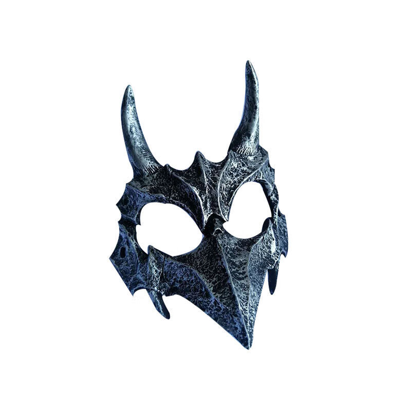 龙神面具cos猛虎夜叉 演出二次元装扮搞怪道具 炫酷黑1