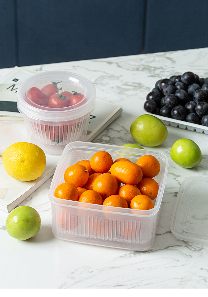 六小狐水果盒便当盒便携外出儿童宝宝外带小饭盒鲜果切装果盒保鲜盒