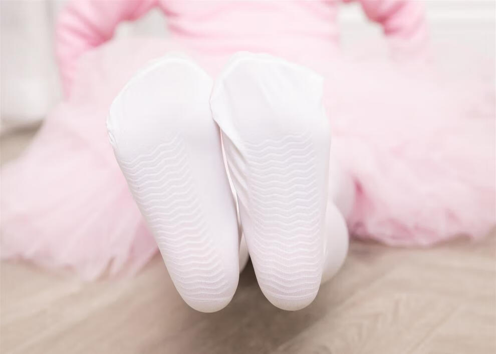 儿童连裤袜春秋薄款跳舞白色丝袜宝宝女童打底裤练功舞蹈袜子演出连脚