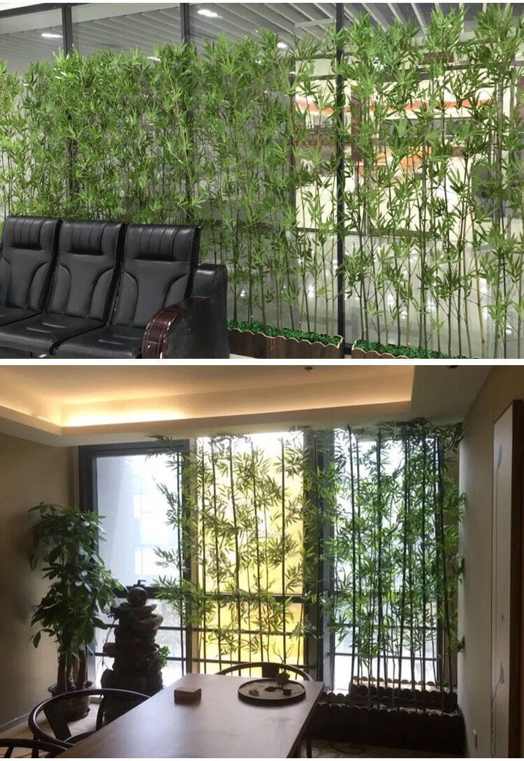 浅酌仿真竹子装饰加密塑料假竹子隔断屏风室内室外酒店造景挡墙仿真