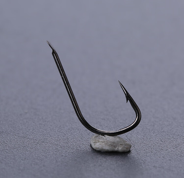 e赤袖鱼钩有倒刺无刺散装红金袖钩小鲫鱼钩细条钩长柄黑白袖钓鱼勾音