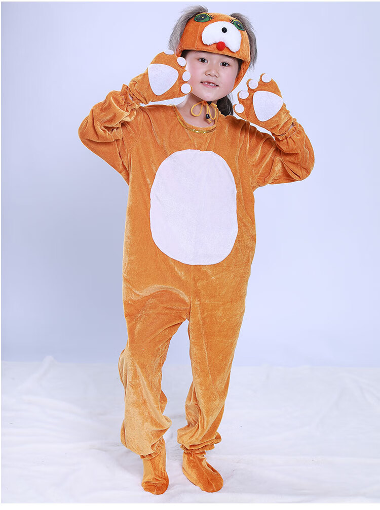 儿童表演服装动物十二生肖十二生肖演出服小马小羊小狗兔子老虎卡通