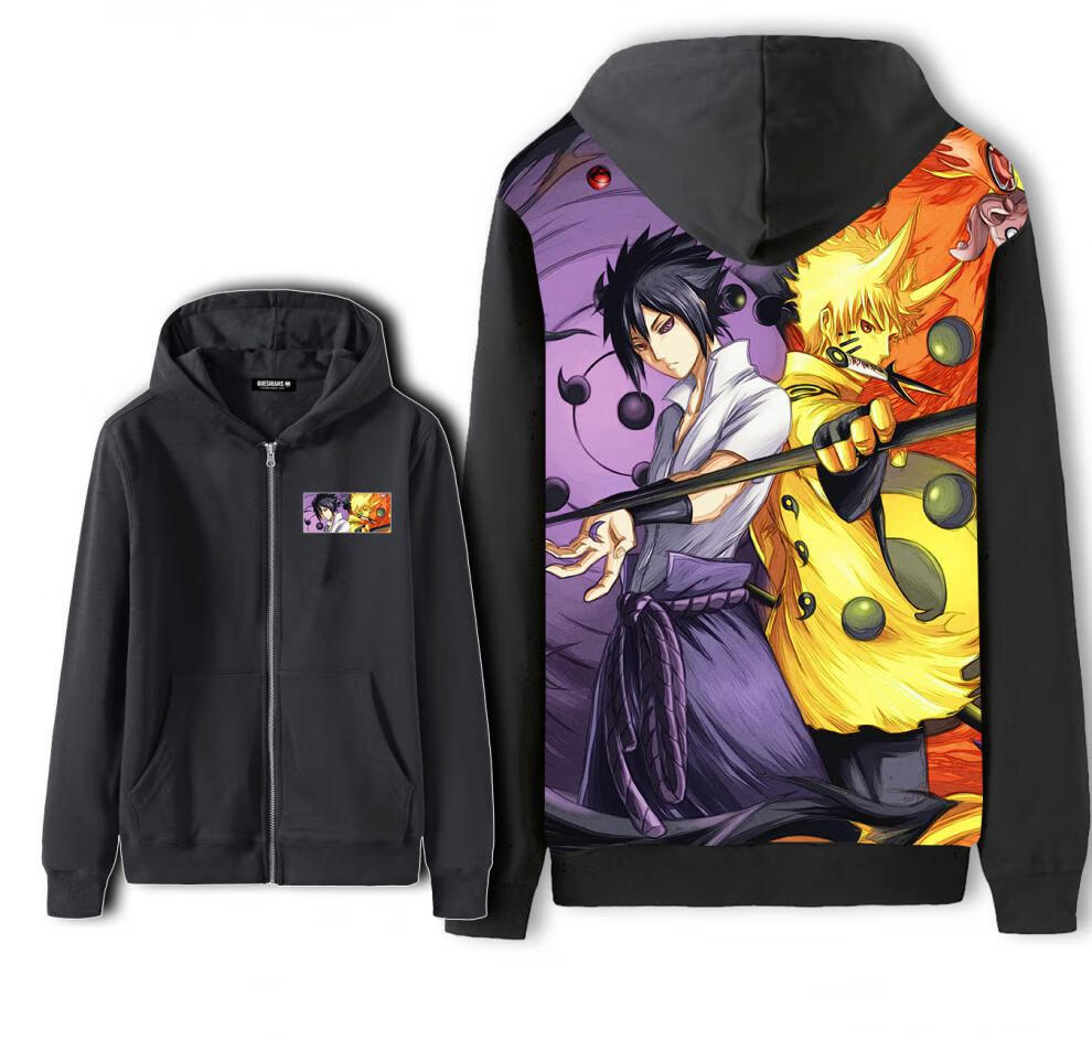 稻草人(mexican)火影忍者佐助晓组织宇智波长袖卫衣潮牌带土鸣人拉链