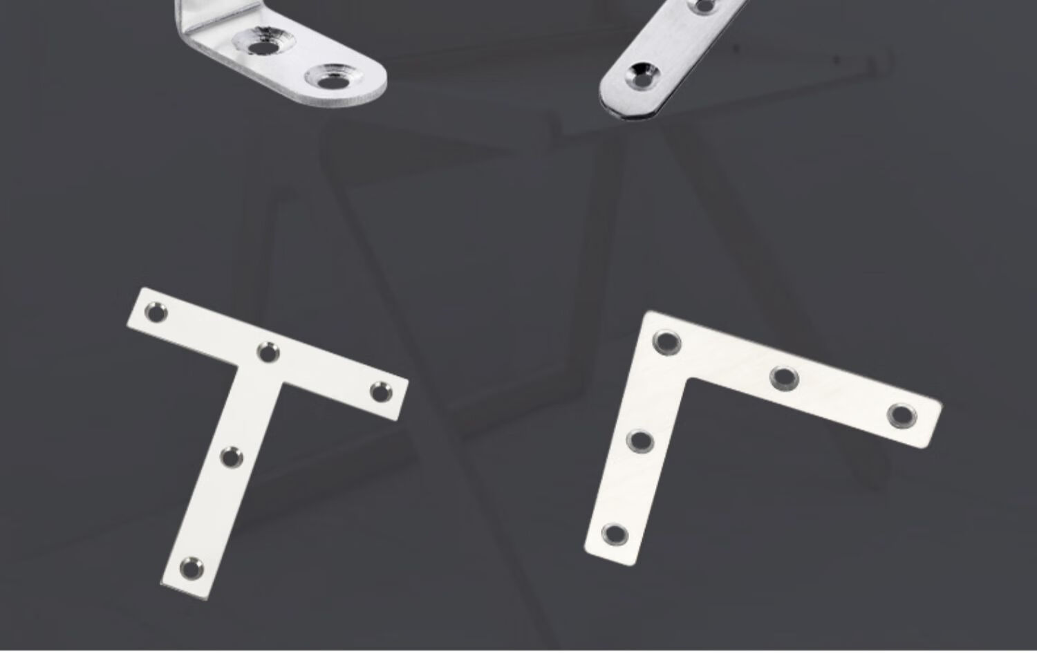 不锈钢角码90度直角加固件桌椅固定器配件家具连接件三角铁片支架 6号