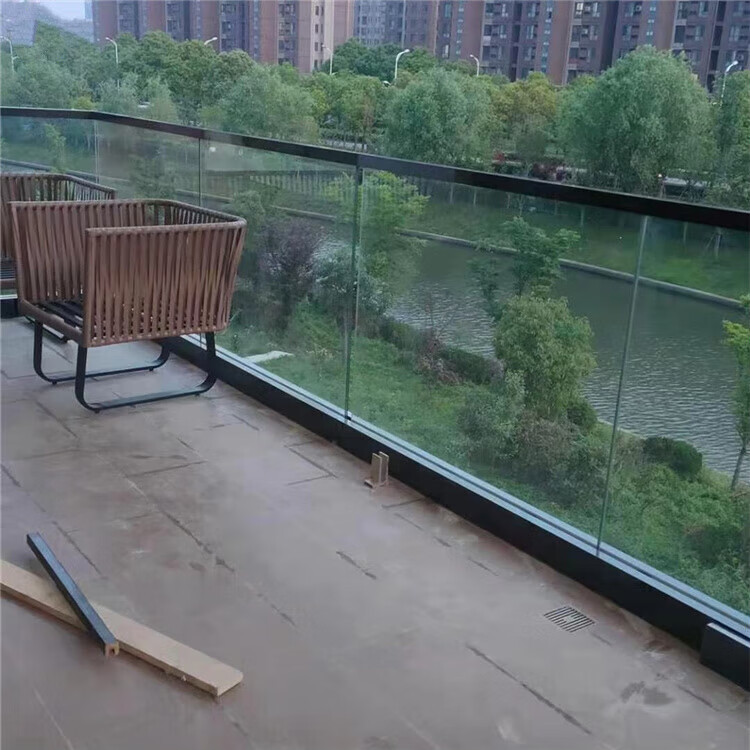 伊时代五金 【定制】阳台无框玻璃扶手不锈钢轨道地槽景观栏杆极简约