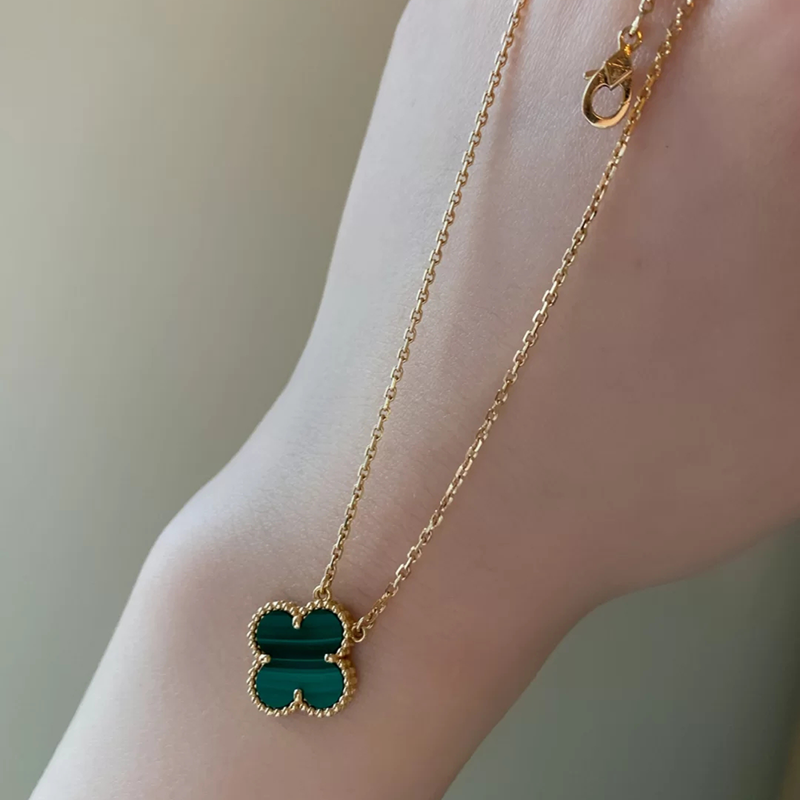 现货梵克雅宝vca四叶草项链女18k金四叶草幸运草项链情人节礼物中号