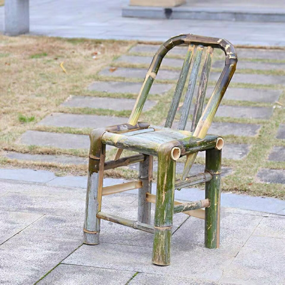 竹椅竹椅子靠背椅家用藤椅单人编织竹子手工小椅休闲椅老式传统竹x0a