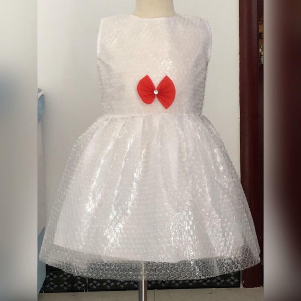 儿童环保走秀服装时装手工自制创意秀幼儿园手工制作衣服女童创意亲子