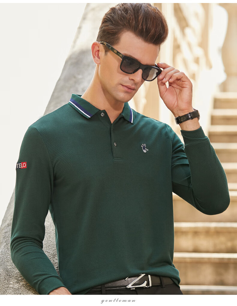 保罗骑士长袖polo衫男香港潮牌2020秋季新款明星同款商务休闲上衣翻领