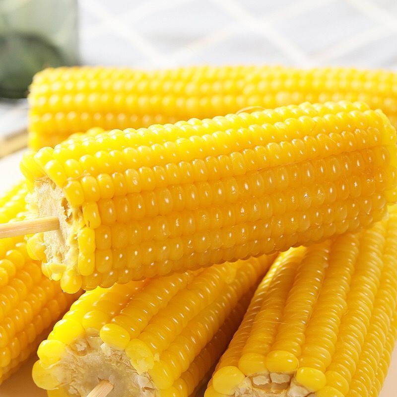 新鲜东北甜糯黄玉米棒黏玉米香甜可口速冻黏苞米300g以上大棒黄糯10棒
