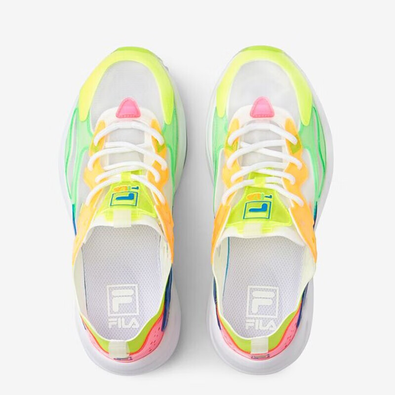 fila 斐乐 ray tracer织物透气缓震防滑女士休闲运动鞋 白色/156