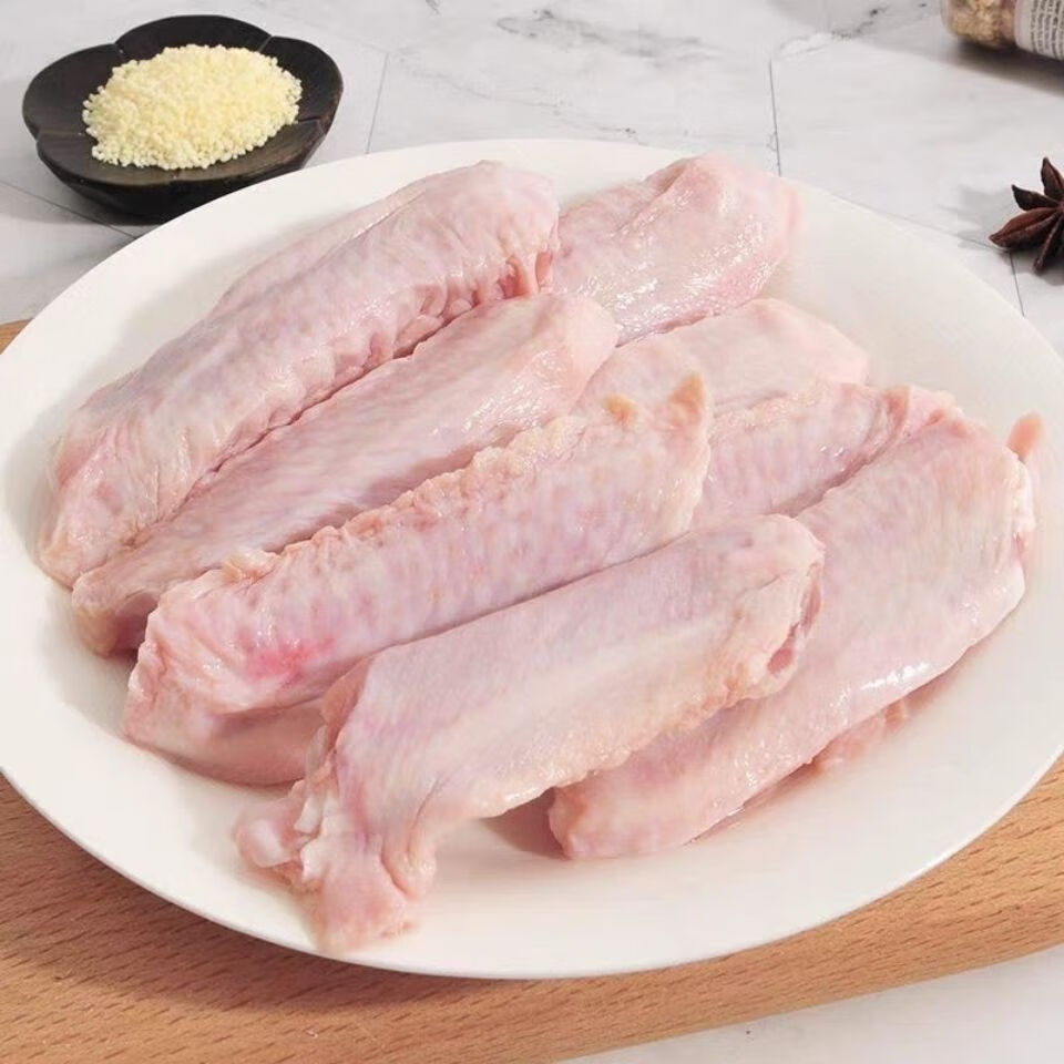 新鲜鸭翅中活杀鸭翅卤肉油煎烧烤冷冻食品3斤装