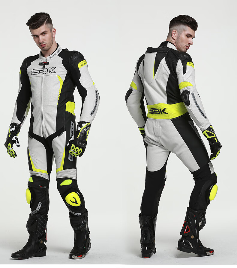 摩托车骑行服【京选精品】 sbk赛车服连体皮衣摩托车骑行男机车套装女