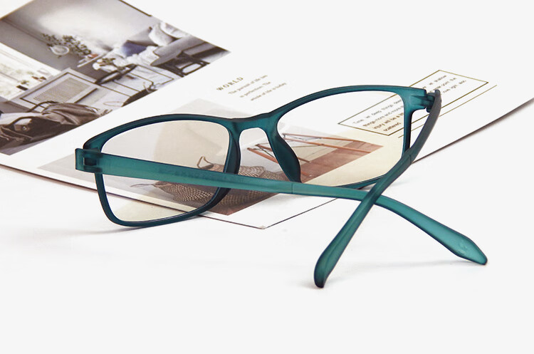 超轻tr90无螺丝近视眼镜框男女全塑料眼镜学生可配睛镜架方框蓝色蓝