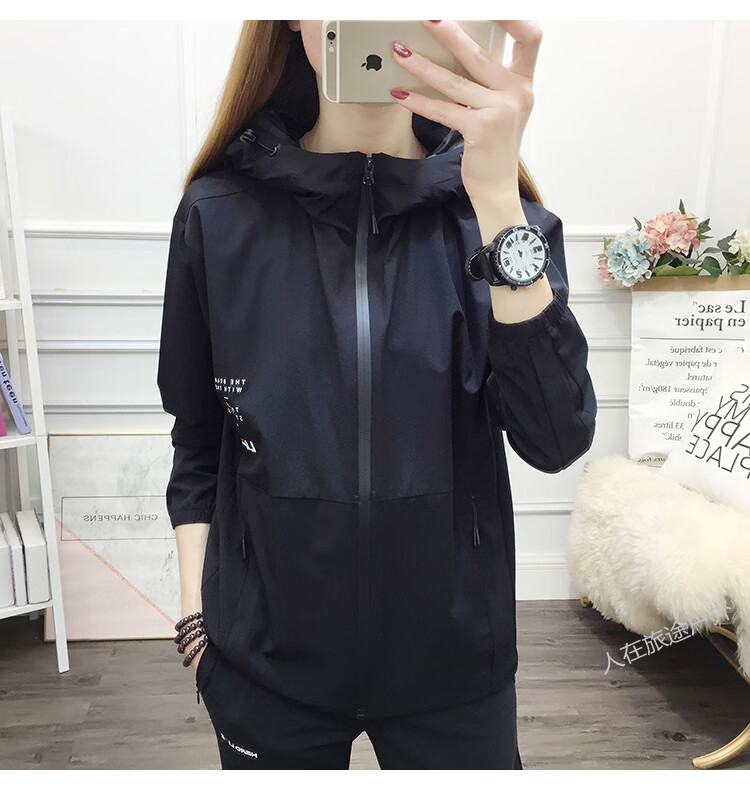 功能面料女式风衣春夏季薄款开衫防水透气登山服装速干外套防晒衣