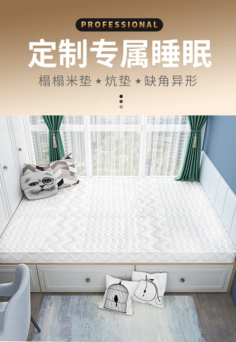 能见度榻榻米垫子定做椰棕家用塌塌米床垫订做地炕垫踏踏米乳胶定制尺寸 【定制专拍】每平方价格【联系客服·享底价】
