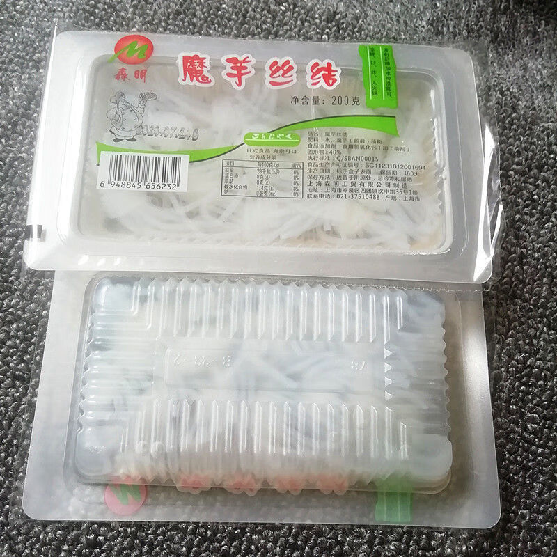 上海森明魔芋丝结200g整箱火锅麻辣烫凉拌冒菜配料芋丝芋结 魔芋粉丝