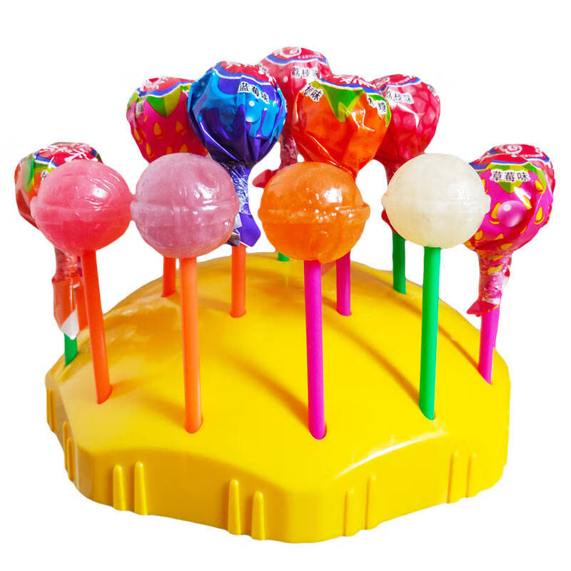 真知味棒棒糖 真知棒水果棒棒糖桶装混合味108支 荔枝蓝莓香橙草莓