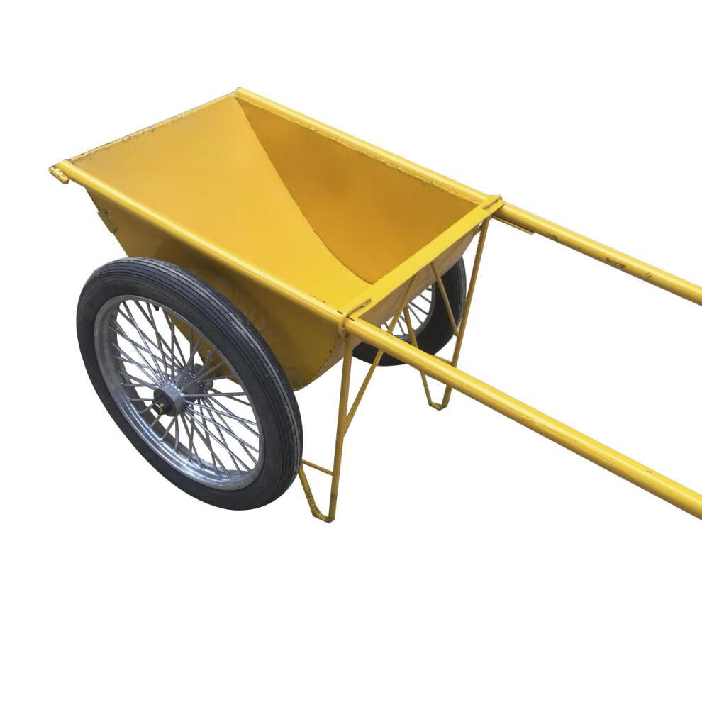 打气建筑工地两轮手推水泥灰运输翻斗人力车板车轮农用 实心 普通斗车
