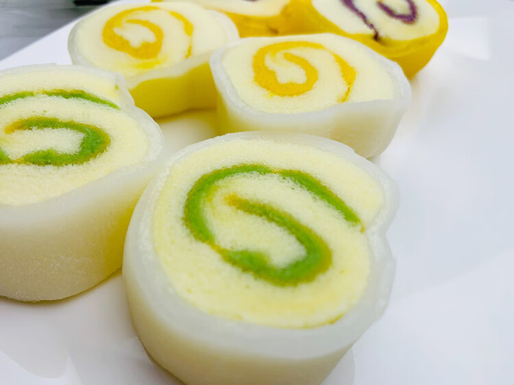 多士达人白玉卷蛋糕营养早餐面包儿童小包装夹心圆形寿司蛋糕白玉卷3