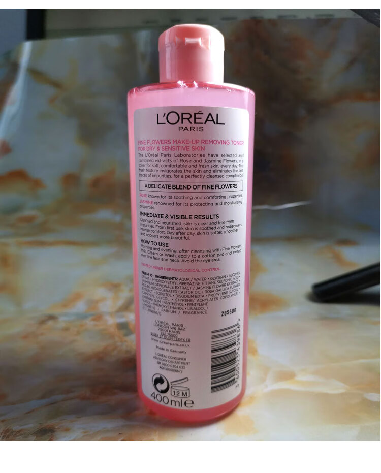 欧莱雅 (LOREAL) L'Oreal 玫瑰茉莉大粉水柔肤水爽肤舒缓补水保湿400ml滋润