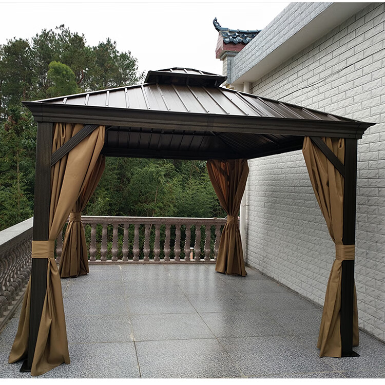 定制院子凉棚凉亭户外庭院花园亭子防腐木阳光房院子遮阳棚移动房凉棚