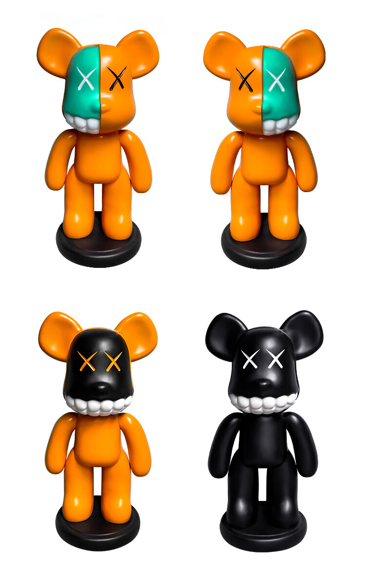 软装饰品样板房公仔卡通雕塑摆设通用暴力熊a款黑色172m高支持改色