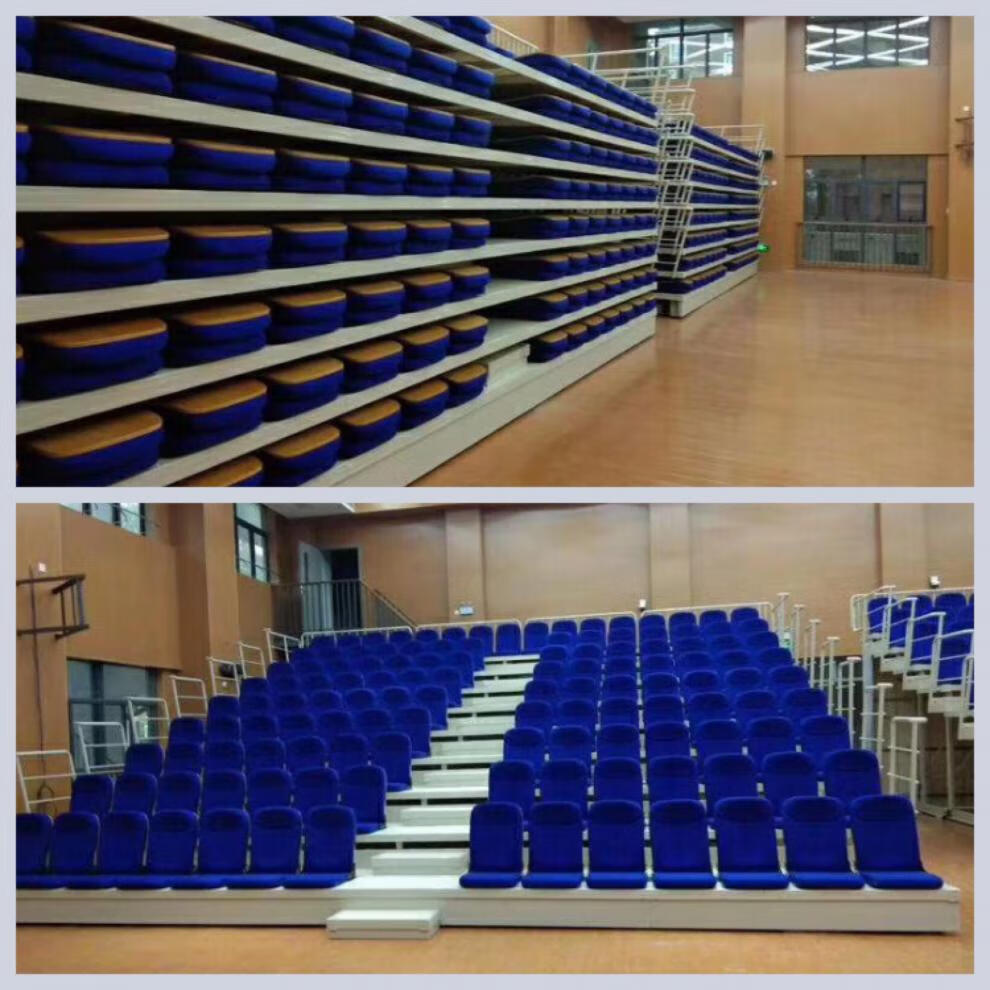 场馆座椅看台座椅折叠伸缩篮球体育场馆活动看台座椅电动可移动阶梯