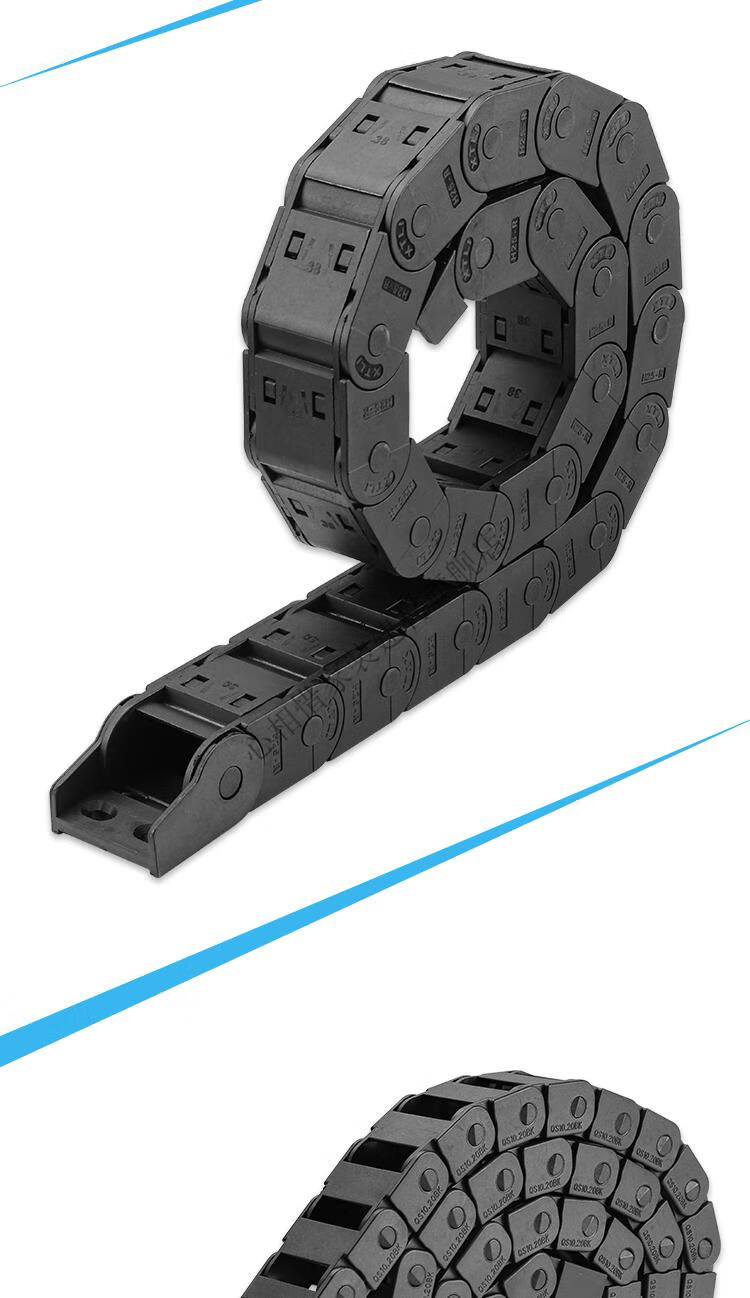 定制拖链工程电缆线槽微型桥式塑料机床履带导向槽坦克链vbc55微型