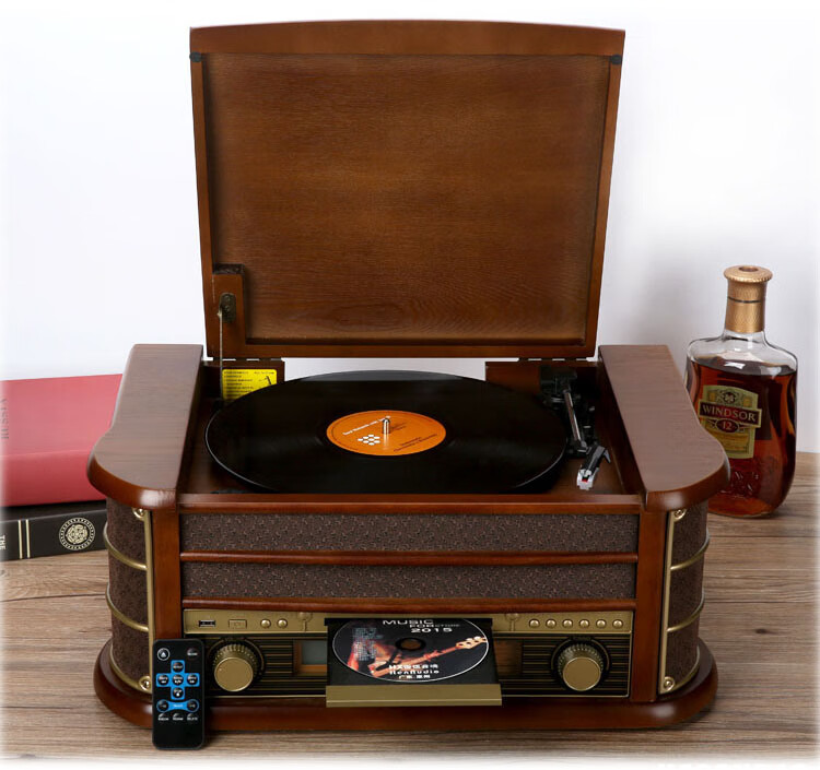 索尼sony通用恒信家用留声机仿古lp黑胶唱片机复古电唱机cd机老式收音