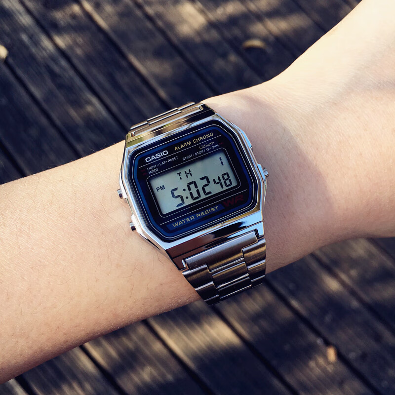 卡西欧casio小方表小方块a158wa1 f-91w la670电子手表男女小金表 b