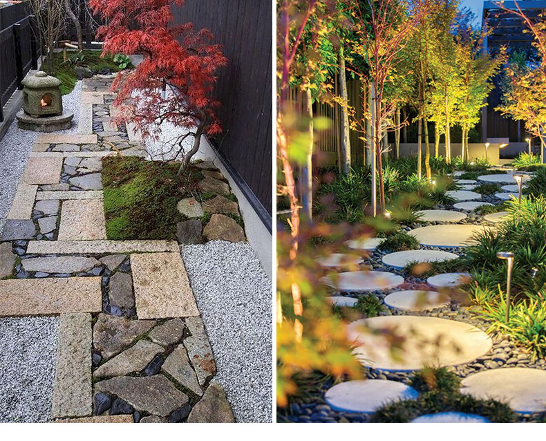 凌曦旧青石板台阶石别墅庭院老石条旧条石踏步石铺路石石磨片户外铺路