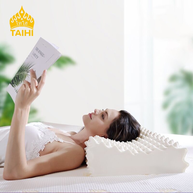 泰嗨（TAIHI） 乳胶枕头天然乳胶护颈枕泰国进口颈椎枕芯橡胶枕头  高低按摩枕 乳胶枕头