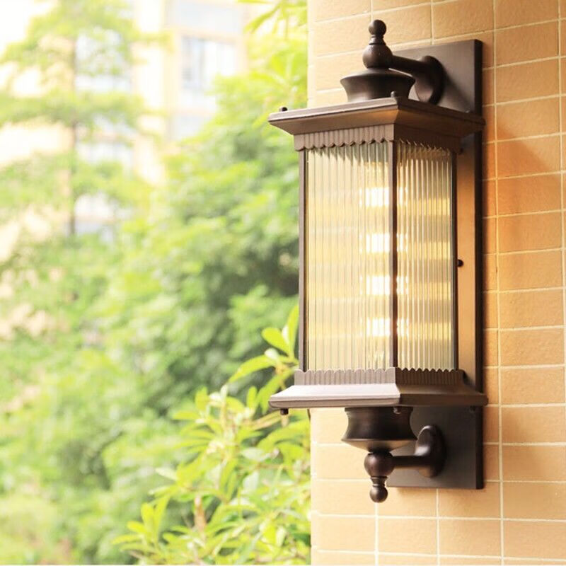 太阳能壁挂灯庭院灯进门灯中式墙壁灯防水太阳能进户免接线壁挂灯