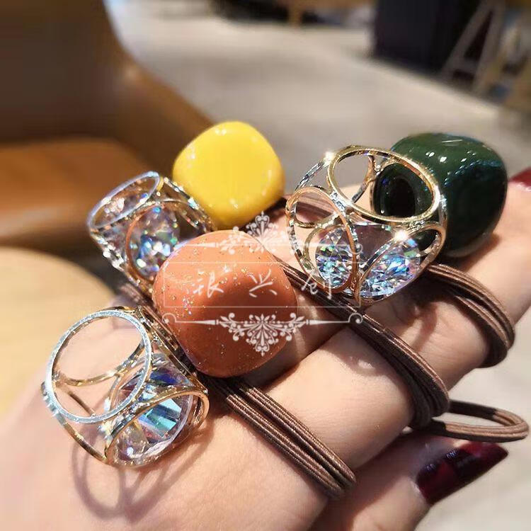 女生绑头发的皮筋扎头绳女生时尚小女孩子好看的扎杂头发的小皮筋情侣