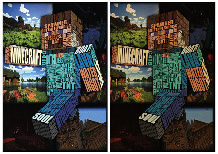 我的世界海报minecraft我的世界游戏海报墙贴儿童无框单幅复古贴画