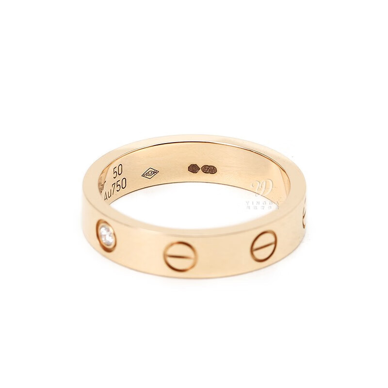 cartier卡地亚男女同款结婚戒指love系列18k金单钻戒指002克拉4mm单只