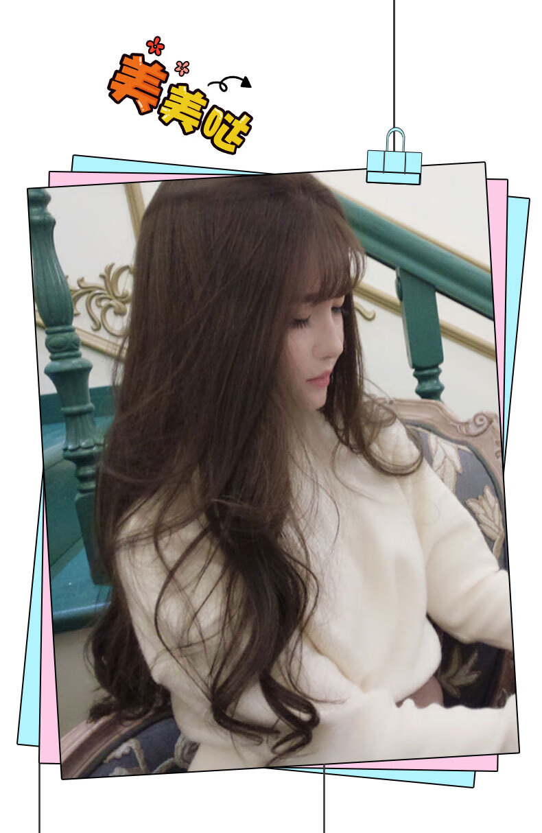 假发女长卷发大波浪蓬松自然圆脸网红逼真直发无痕中长发全头套式软糖