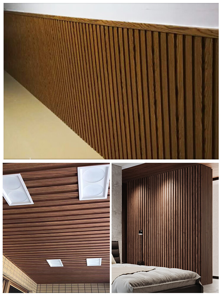 生态木覆膜195大长城板护墙裙天花阳台吊顶绿可木背景广告牌装饰 14mm