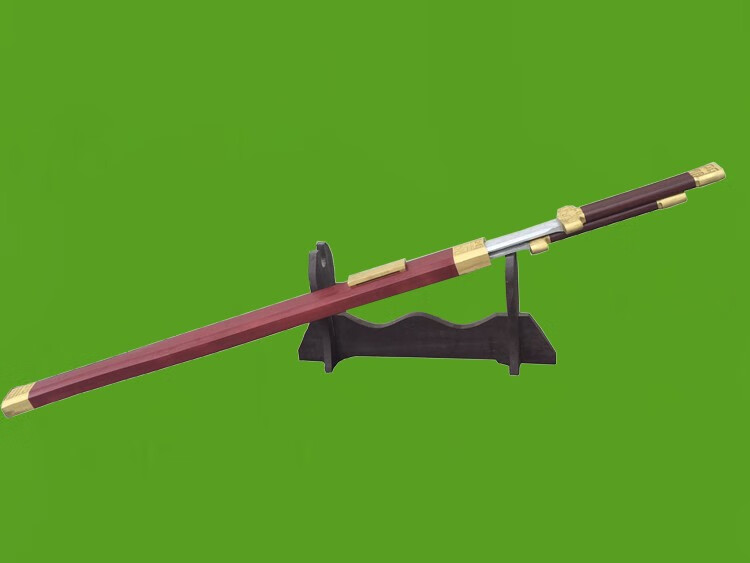 可狄古代三国刘备双股剑舞台表演影视拍摄道具儿童玩具木剑双股剑2把