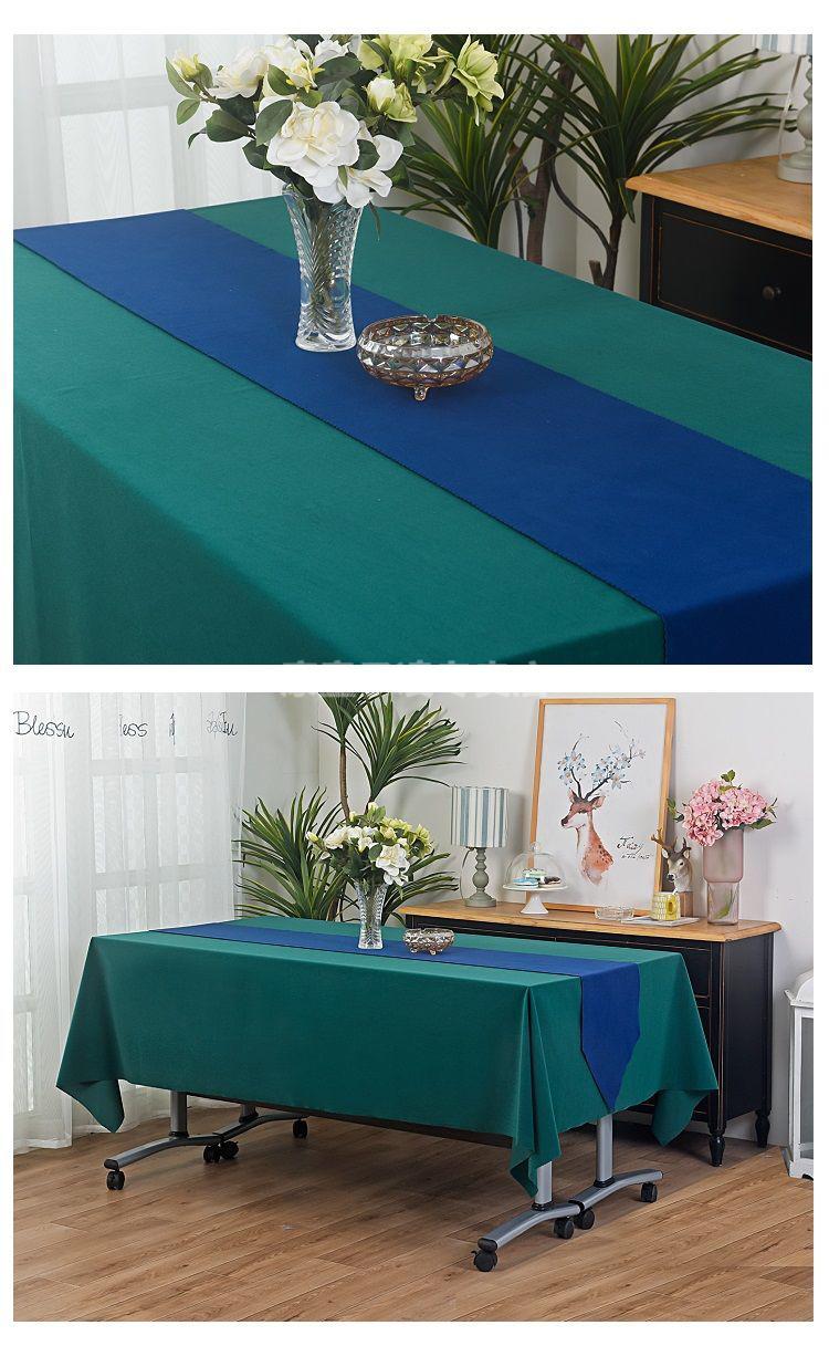 会议桌布 长条桌加厚工作台桌布定制复合台泥台布墨绿色办公桌垫 墨
