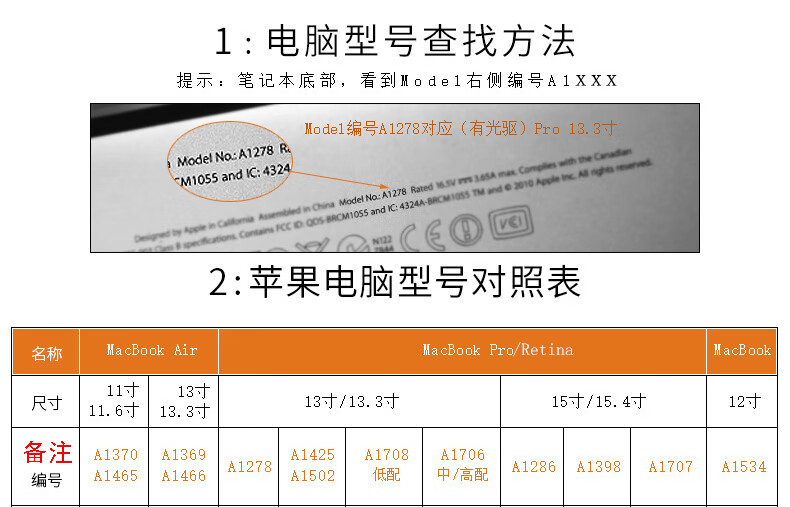适用于苹果笔记本外壳b面底部螺丝钉macbook11air13pro15寸送螺丝刀 a