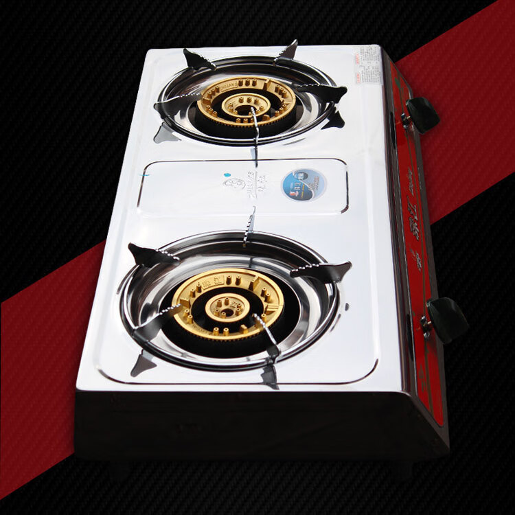 珠江牌煤气灶双灶不绣钢家用燃气液化气大火力双头炉铜火盖台式珠江双