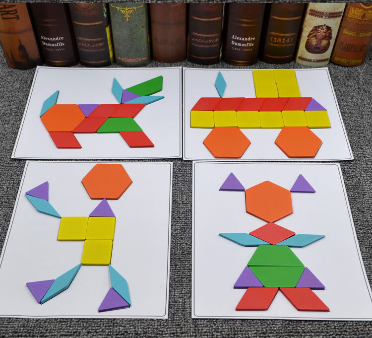 平面拼图儿童3-6岁幼儿园七巧板拼装玩具男女孩智力开发早教4 传统