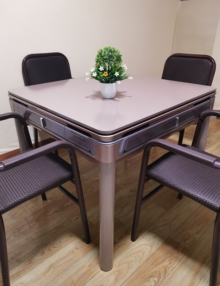 新款智能餐桌两用麻将桌低音电动麻将机全自动家用棋牌室凳子椅子机芯